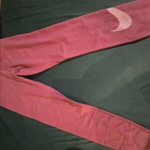 Nike Pink and White Stretch Leggings